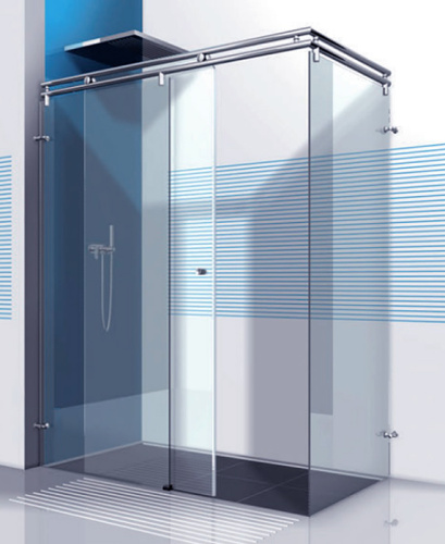 Угловая душевая перегородка с раздвижной дверью