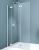 Душевая перегородка складная, две двери и добор