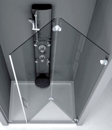 Душевая перегородка складная, две двери