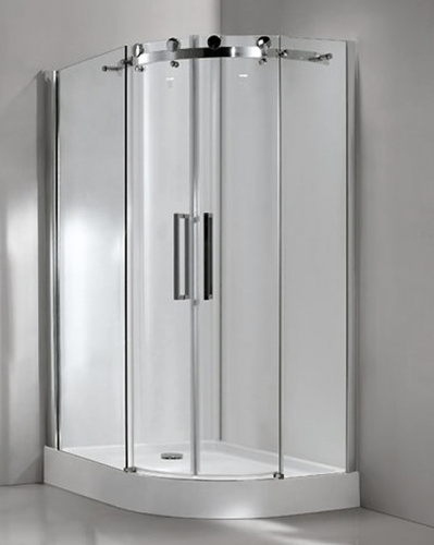 Радиусная душевая перегородка с раздвижными дверьми