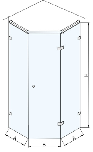 Душевая перегородка трапеция