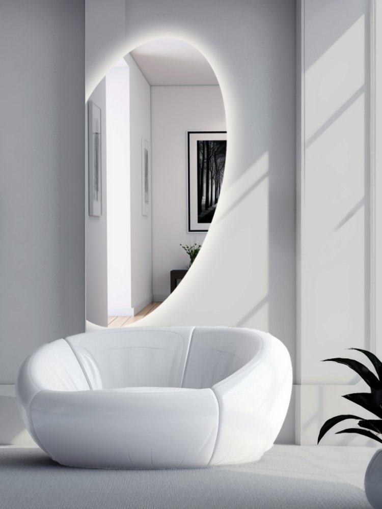 Зеркало Полуовал с подсветкой