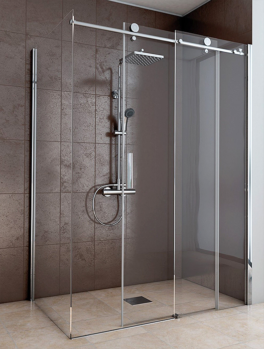 Угловая душевая перегородка с раздвижной дверью