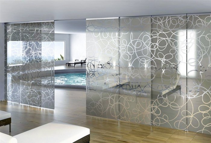 Дверь раздвижная с закрытым треком