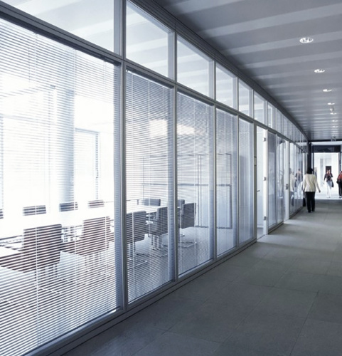 Перегородки с межрамными жалюзи