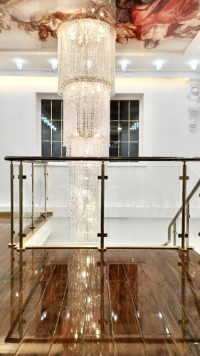 Ограждения лестниц на стойках из нержавеющей стали