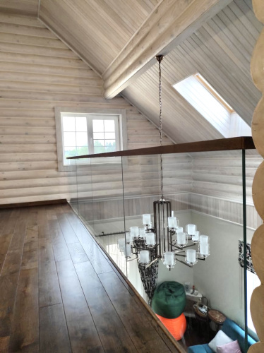 Ограждения балконов и террас на точках с поручнем