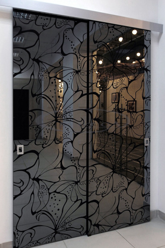 Двери раздвижные с закрытым треком