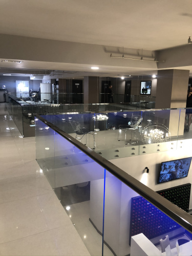 Ограждения балконов и террас на точках с поручнем