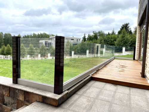 Ограждения балконов и террас на профиле без поручней