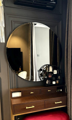 Зеркало круглое с фацетом c подложкой