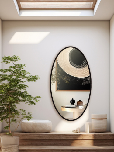 Зеркало Овал в раме с подсветкой