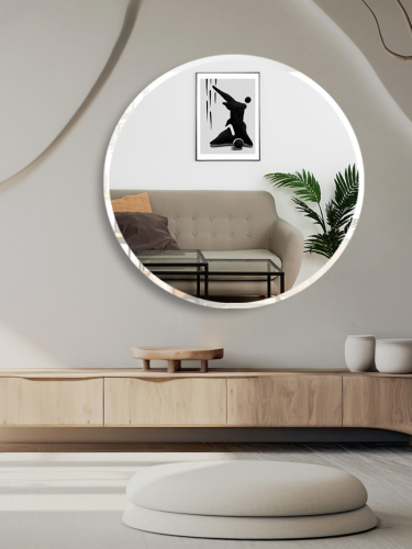 Зеркало круглое с фацетом c подложкой