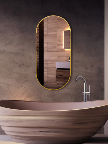 Зеркало Капсула в тонкой раме