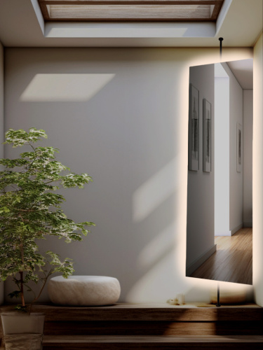 Зеркало поворотное с подсветкой