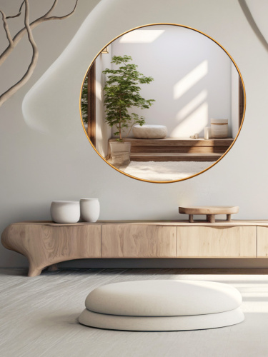 Зеркало Круглое в тонкой раме (Frame Elegant)