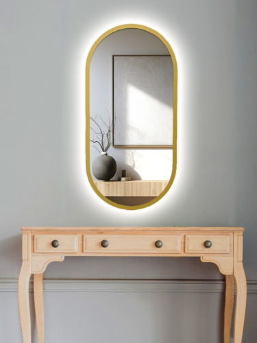 Зеркало Капсула в раме с подсветкой