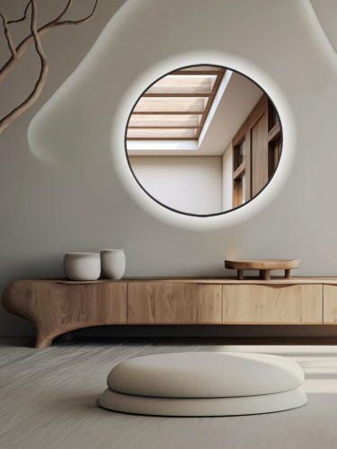 Зеркало круглое в раме с подсветкой (Frame Light)