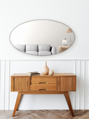 Зеркало овал с фацетом с подложкой