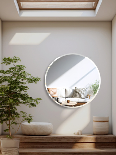 Зеркало круглое с фацетом c подложкой