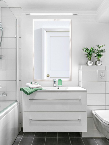 Зеркало прямоугольное с фацетом с подложкой