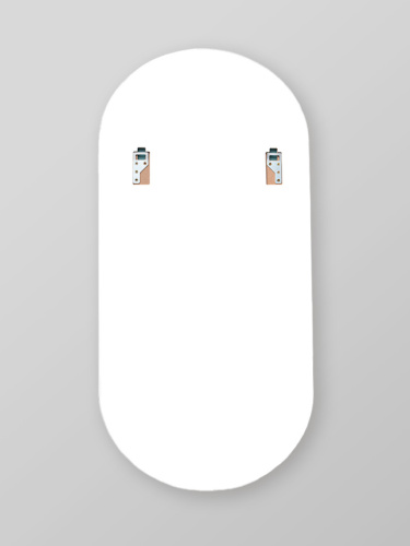 Зеркало Капсула с фацетом с подложкой