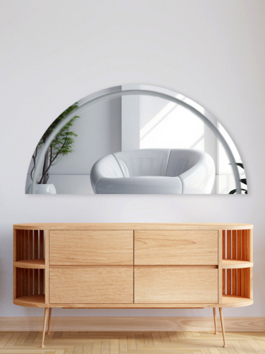 Зеркало полукруг с лицевой подсветкой